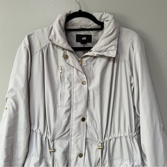 H&M Full Zip Hooded Rain Jacket Parka - Picture 4 of 7